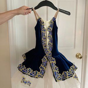 Blue and Gold Ballet Costume | Fit For Dancers | Great Halloween Costume
